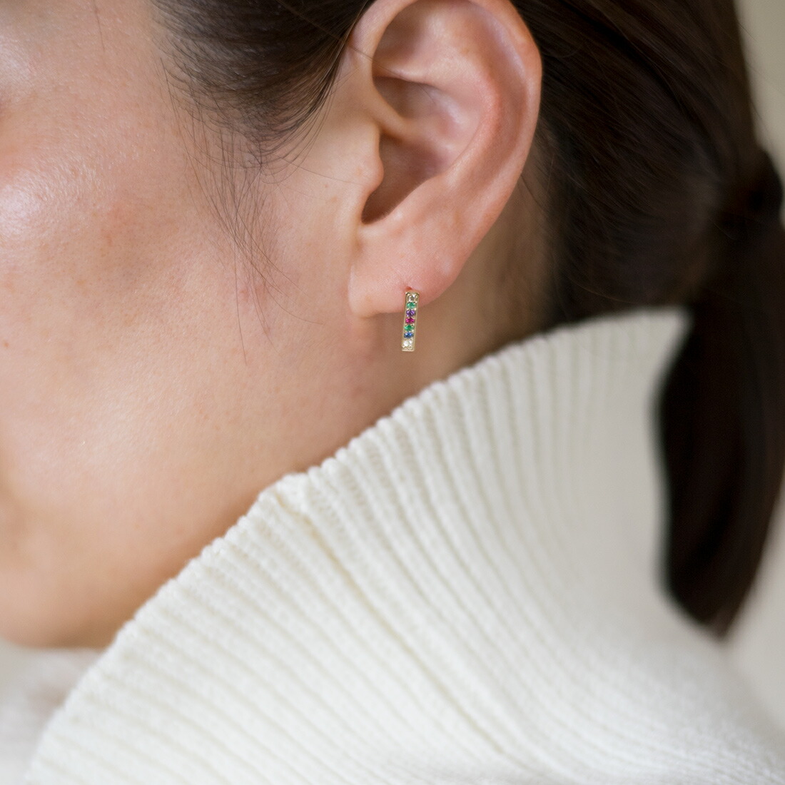 umu -アム- FINE JEWELRY STUIDIOディアレスト バーモチーフ 0.5ペア スタッドピアス 「certo」pi0354_i3.jpg