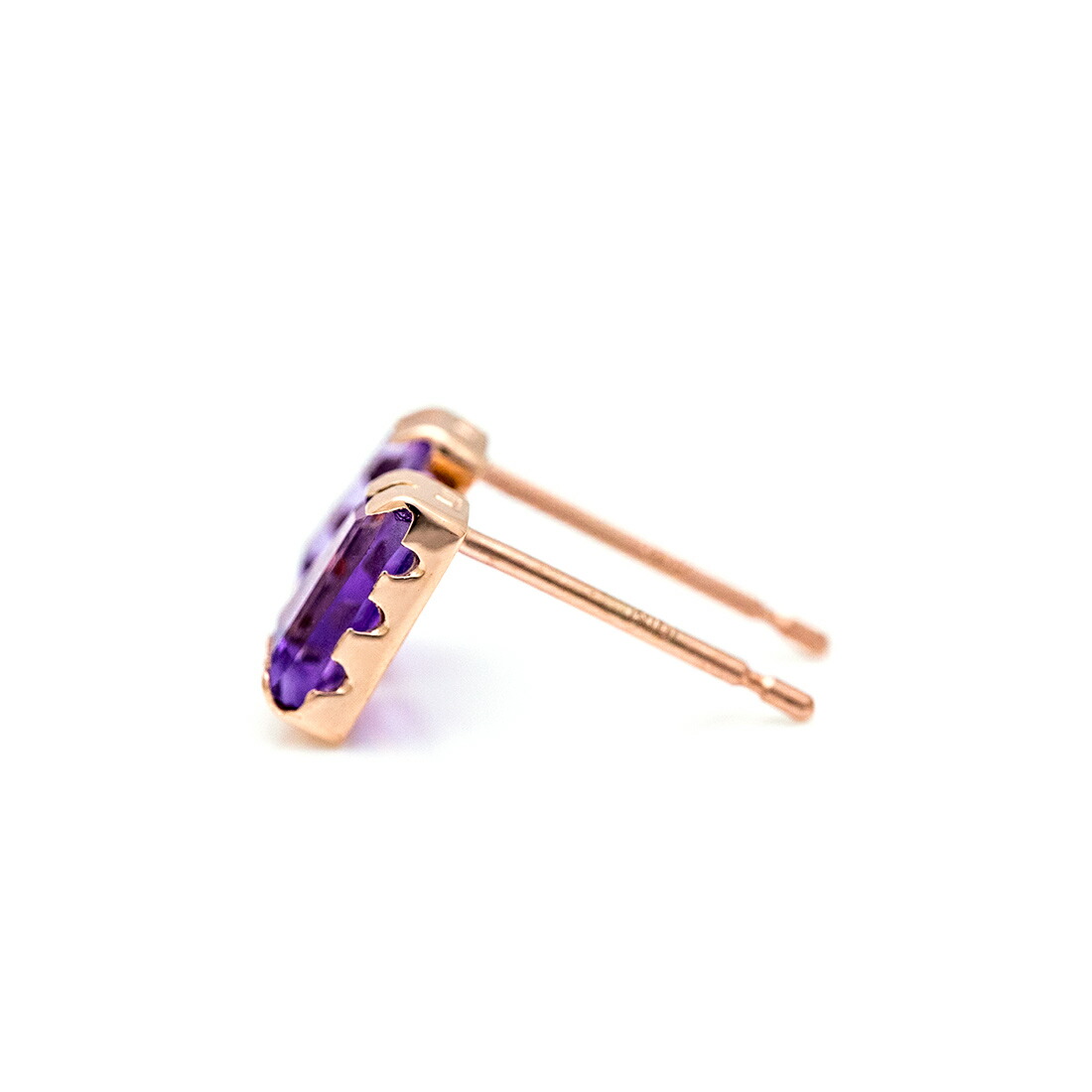umu -アム- FINE JEWELRY STUIDIOテーパーバゲット アメシスト スタッドピアスpi0362_y.jpg