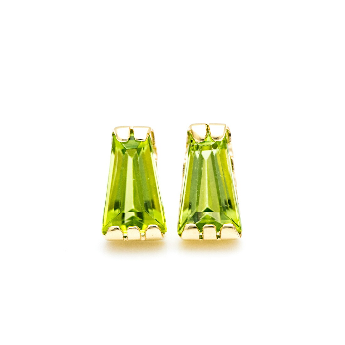 umu -アム- FINE JEWELRY STUIDIOテーパーバゲット ペリドット スタッドピアスpi0363_m.jpg