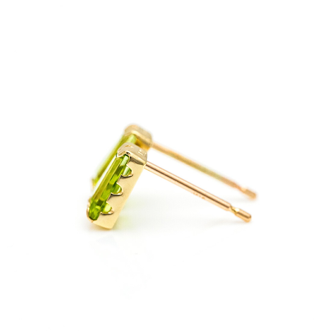 umu -アム- FINE JEWELRY STUIDIOテーパーバゲット ペリドット スタッドピアスpi0363_y.jpg