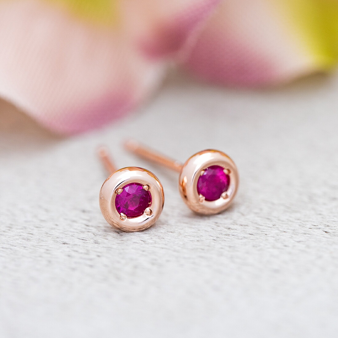 umu -アム- FINE JEWELRY STUIDIOルビー スタッドピアス 「piccolo」pi0370_1.jpg