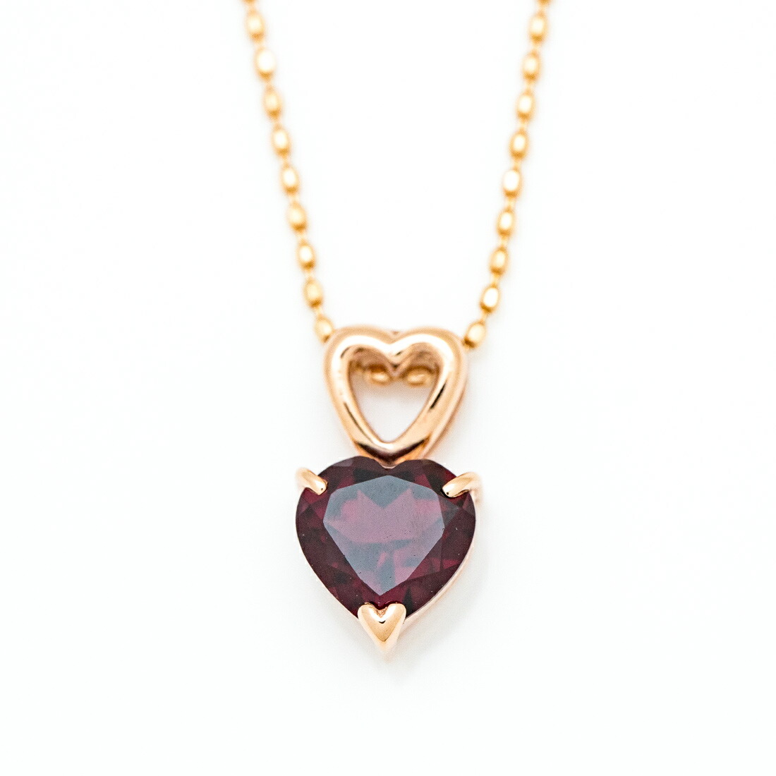 umu -アム- FINE JEWELRY STUIDIOロードライトガーネット ハートモチーフ ペンダントトップpn0017_m.jpg