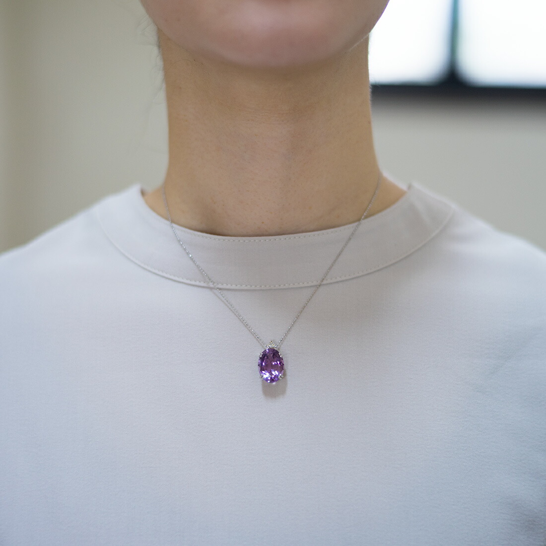 umu -アム- FINE JEWELRY STUIDIOアメシスト 8.0ct ダイヤモンド ペンダントトップpn0055_i2.jpg