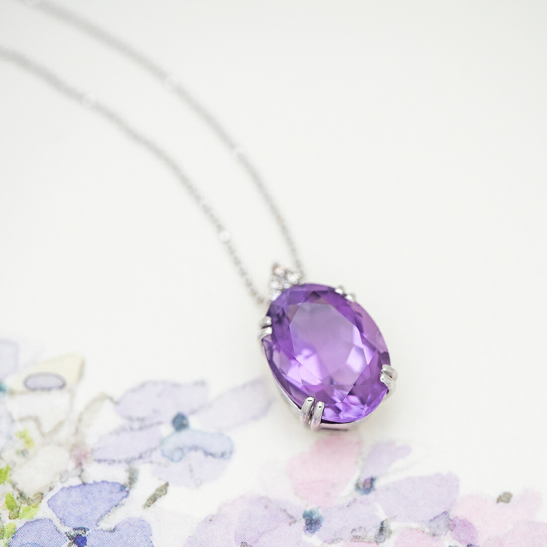 umu -アム- FINE JEWELRY STUIDIOアメシスト 8.0ct ダイヤモンド ペンダントトップpn0055_kanban2.jpg