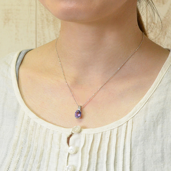 umu -アム- FINE JEWELRY STUIDIOK18 アメシスト ダイヤモンド ペンダント トップpn0058_i2.jpg