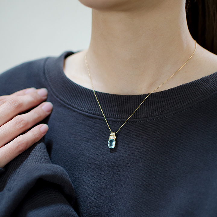 umu -アム- FINE JEWELRY STUIDIOアクアマリン ダイヤモンド ペンダントトップpn0062_i3.jpg