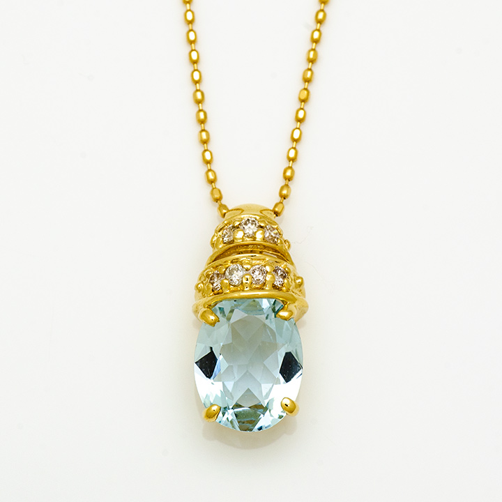 umu -アム- FINE JEWELRY STUIDIOアクアマリン ダイヤモンド ペンダントトップpn0062_m.jpg