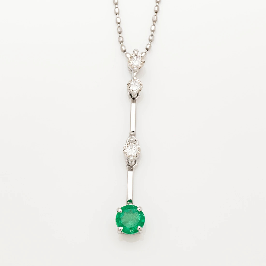 umu -アム- FINE JEWELRY STUIDIOエメラルド ダイヤモンド Iライン ペンダントトップpn0119_m.jpg