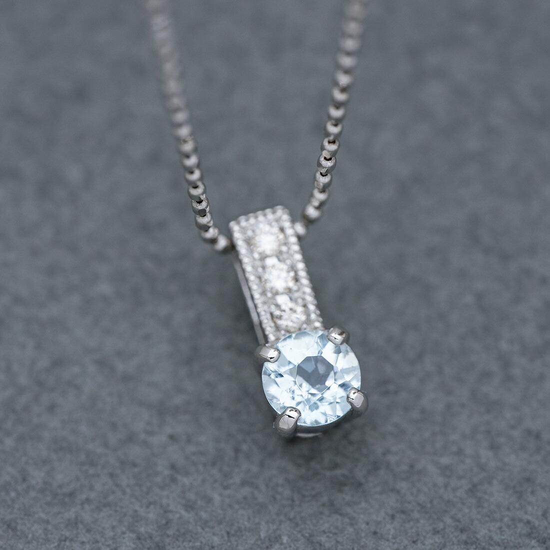 umu -アム- FINE JEWELRY STUIDIOアクアマリン ダイヤモンド ペンダントトップ 「fiorito」pn0125_kanban2.jpg