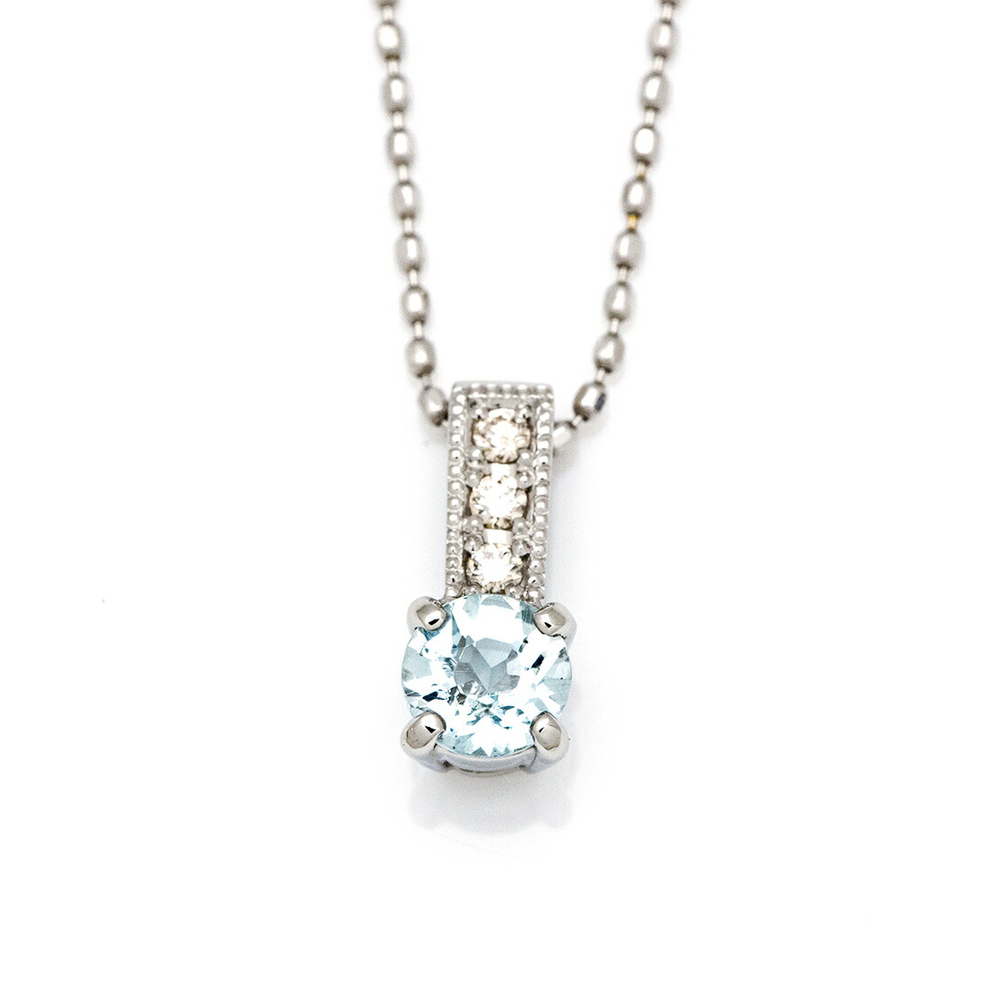 umu -アム- FINE JEWELRY STUIDIOアクアマリン ダイヤモンド ペンダントトップ 「fiorito」pn0125_m.jpg