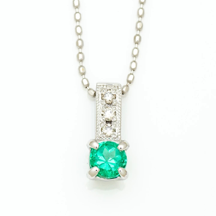 umu -アム- FINE JEWELRY STUIDIOエメラルド ダイヤモンド ペンダントトップ 「fiorito」pn0126_m.jpg