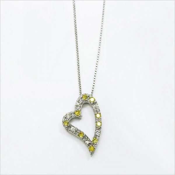 umu -アム- FINE JEWELRY STUIDIOK18 カナリー ダイヤモンド ハート ペンダントトップpn0141_m.jpg