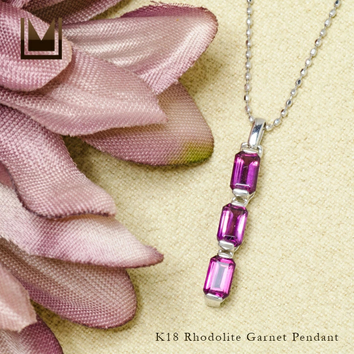 umu -アム- FINE JEWELRY STUIDIOK18 ロードライトガーネット ペンダントトップpn0143_1.jpg