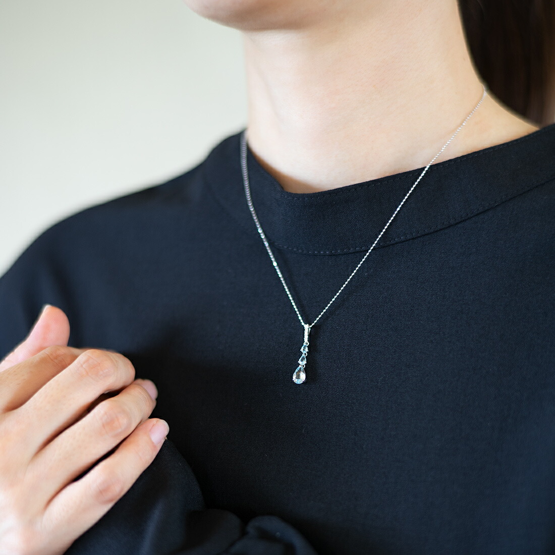umu -アム- FINE JEWELRY STUIDIOアクアマリン ダイヤモンド ペンダントトップpn0156_i3.jpg