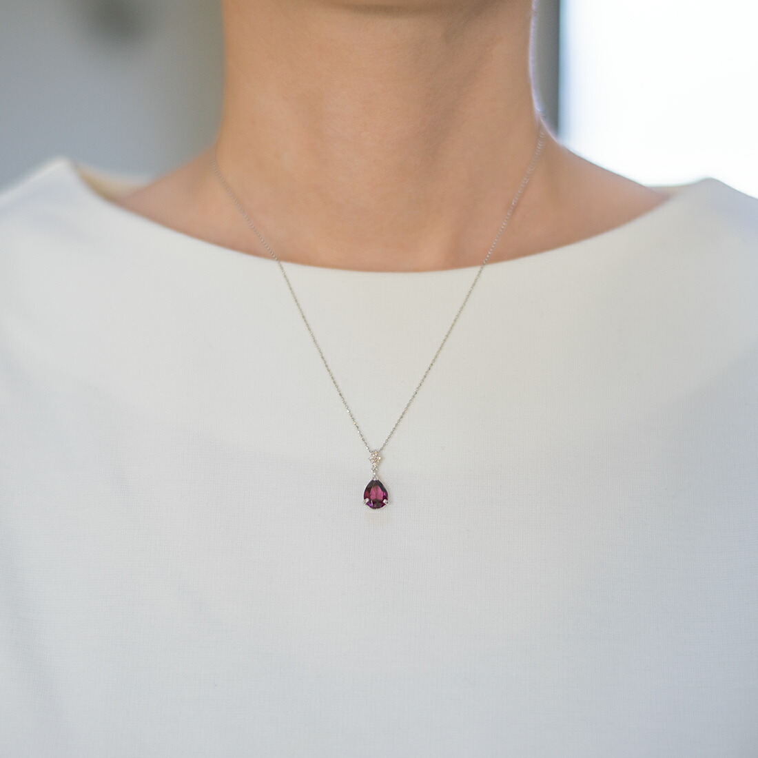 umu -アム- FINE JEWELRY STUIDIOロードライトガーネット ダイヤモンド ペンダントトップpn0157_i2.jpg