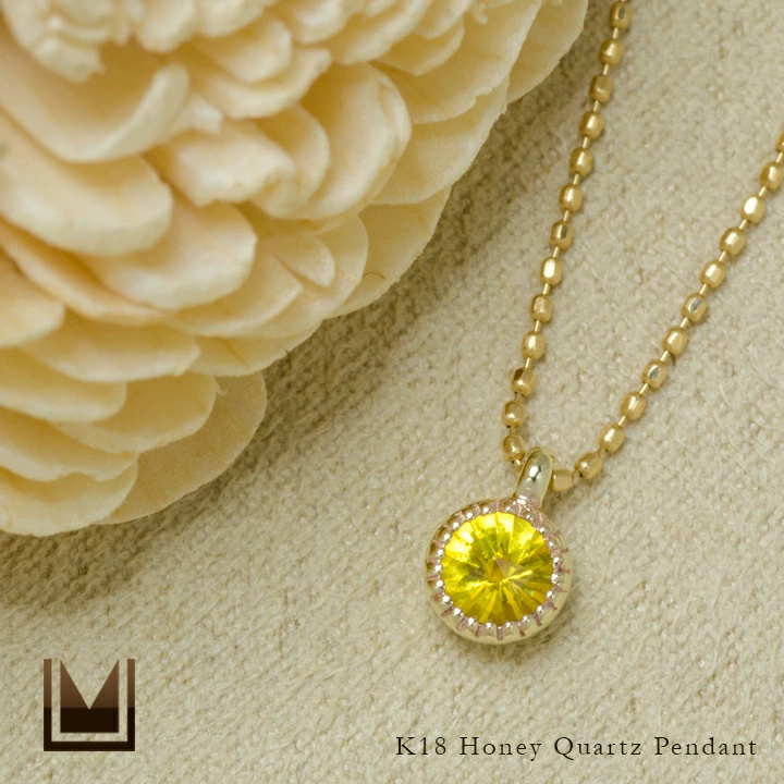 umu -アム- FINE JEWELRY STUIDIOハニークォーツ ペンダント 「epica」pn0177_1.jpg