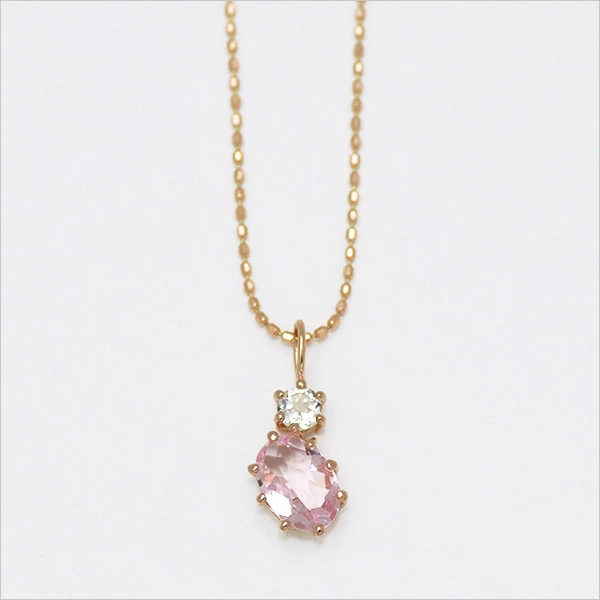 umu -アム- FINE JEWELRY STUIDIOピンククォーツ ホワイトトパーズ ペンダントトップpn0181_m.jpg