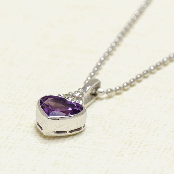 umu -アム- FINE JEWELRY STUIDIOK10 アメシスト ダイヤモンド ハート ペンダントトップpn0200_kanban2.jpg