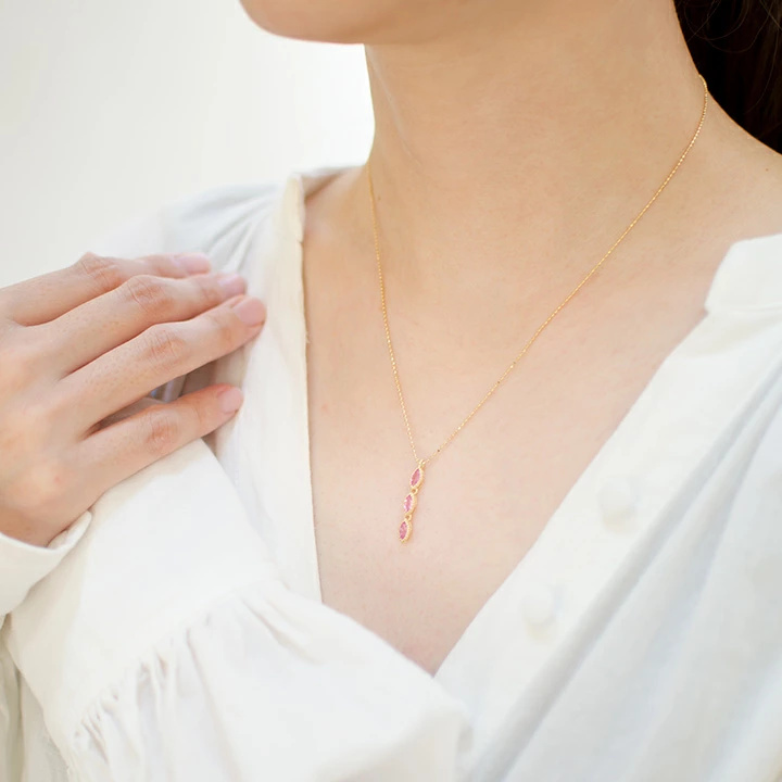 umu -アム- FINE JEWELRY STUIDIOマーキス ピンクトルマリン ペンダントpn0201_i3.jpg