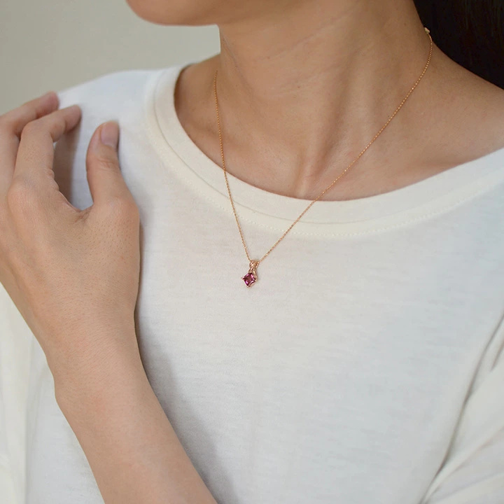 umu -アム- FINE JEWELRY STUIDIOK18 ピンクトルマリン ペンダントトップ 「liana」pn0204_i3.jpg