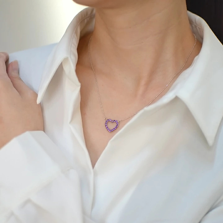 umu -アム- FINE JEWELRY STUIDIOアメシスト オープンハート ネックレスpn0208_i3.jpg