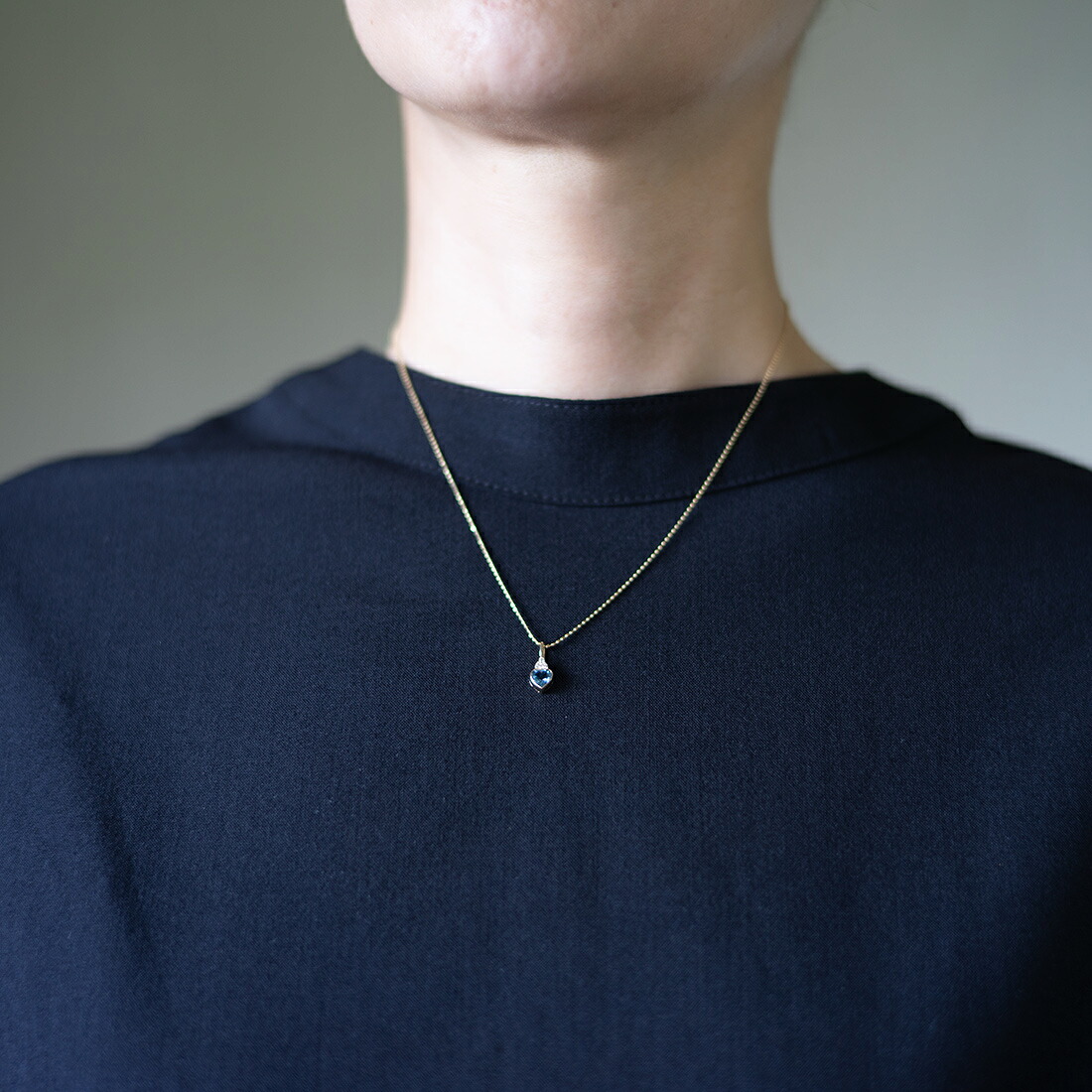 umu -アム- FINE JEWELRY STUIDIOサンタマリアアクアマリン ダイヤモンド ハート ペンダントトップpn0209_i2.jpg