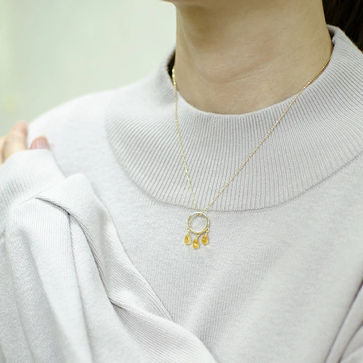 umu -アム- FINE JEWELRY STUIDIOブリオレット シトリン ペンダントトップpn0228_i3.jpg