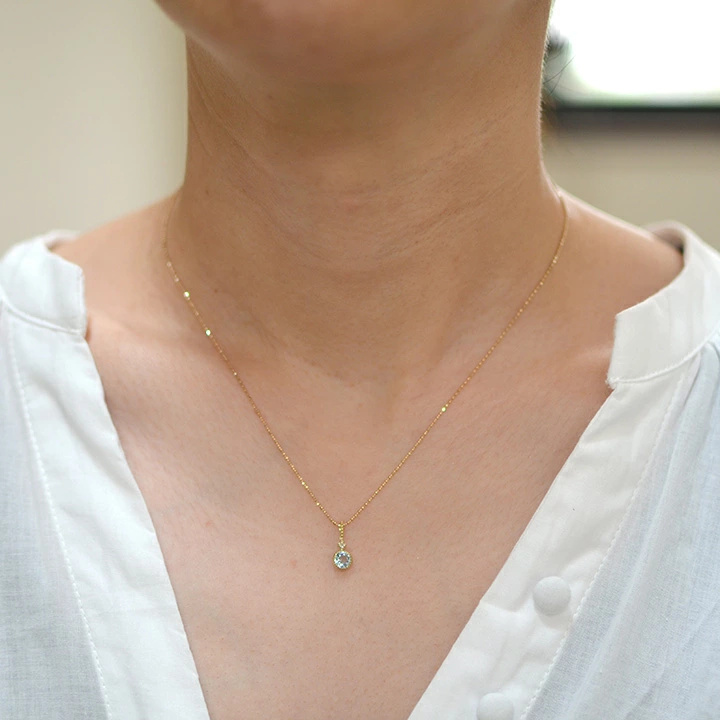 umu -アム- FINE JEWELRY STUIDIOアクアマリン ダイヤモンド ペンダントトップ 「marina」pn0245_i2.jpg
