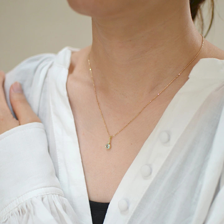 umu -アム- FINE JEWELRY STUIDIOアクアマリン ダイヤモンド ペンダントトップ 「marina」pn0245_i3.jpg