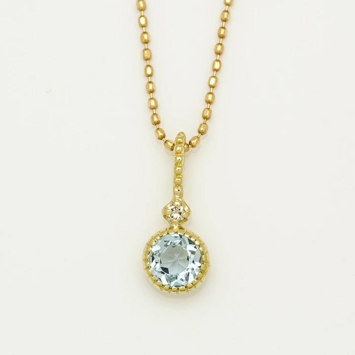 umu -アム- FINE JEWELRY STUIDIOアクアマリン ダイヤモンド ペンダントトップ 「marina」pn0245_m.jpg