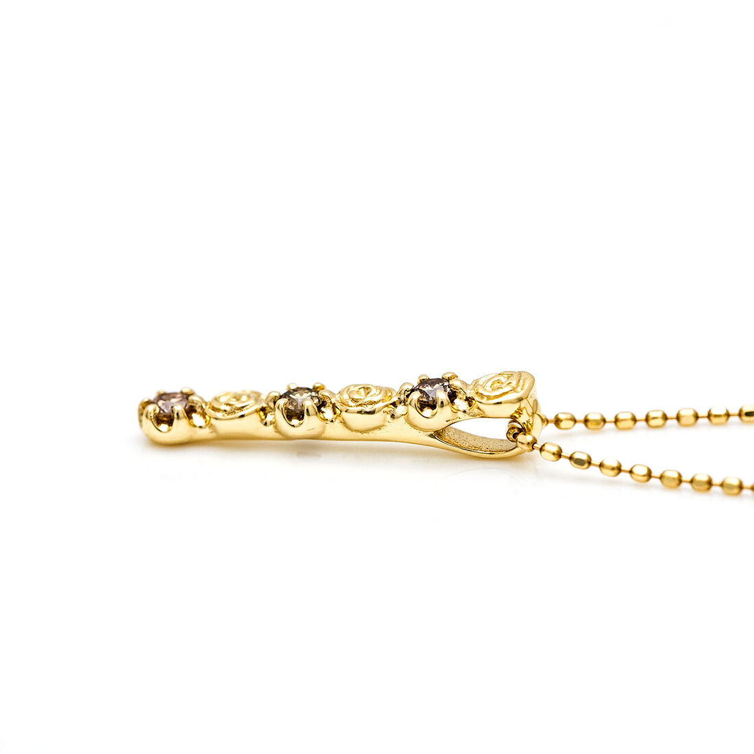 umu -アム- FINE JEWELRY STUIDIOブラウンダイヤモンド バラモチーフ ペンダントトップ 「rosa」pn0249_s.jpg