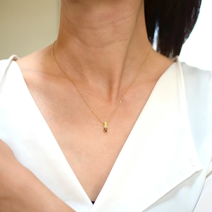 umu -アム- FINE JEWELRY STUIDIOK18 アンダルサイト バラモチーフ ペンダントトップ 「rosa」pn0252_i3.jpg