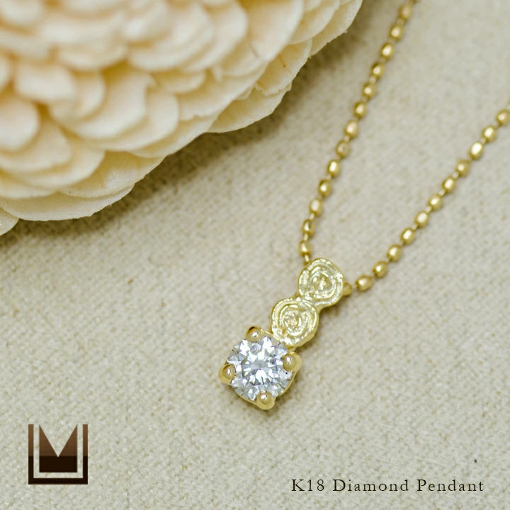 umu -アム- FINE JEWELRY STUIDIOダイヤモンド バラモチーフ ペンダントトップ 「rosa」pn0258_1.jpg