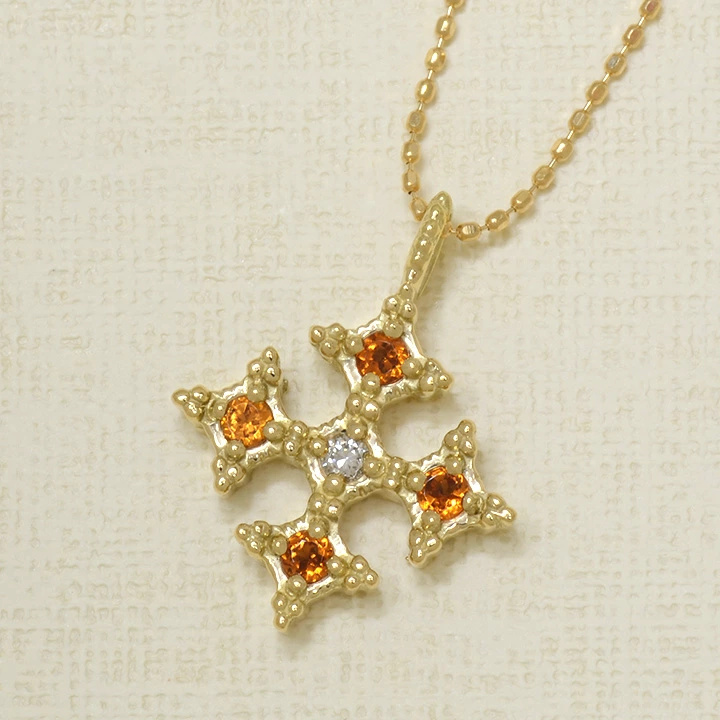 umu -アム- FINE JEWELRY STUIDIOマンダリンガーネット クロス ペンダントトップ 「alone」pn0259_kanban2.jpg