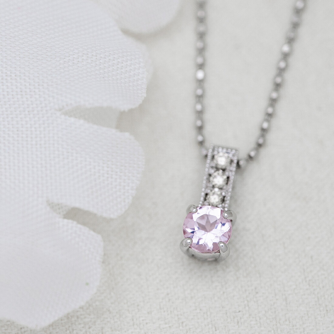 umu -アム- FINE JEWELRY STUIDIOモルガナイト ダイヤモンド ペンダントトップ 「fiorito」pn0267_1.jpg
