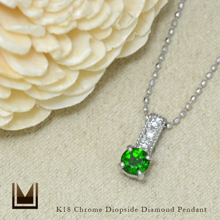 umu -アム- FINE JEWELRY STUIDIOクロムダイオプサイト ダイヤ ペントップ 「fiorito」pn0268_1.jpg