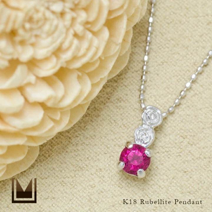 umu -アム- FINE JEWELRY STUIDIOルベライト バラモチーフ ペンダントトップ 「rosa」pn0271_1.jpg