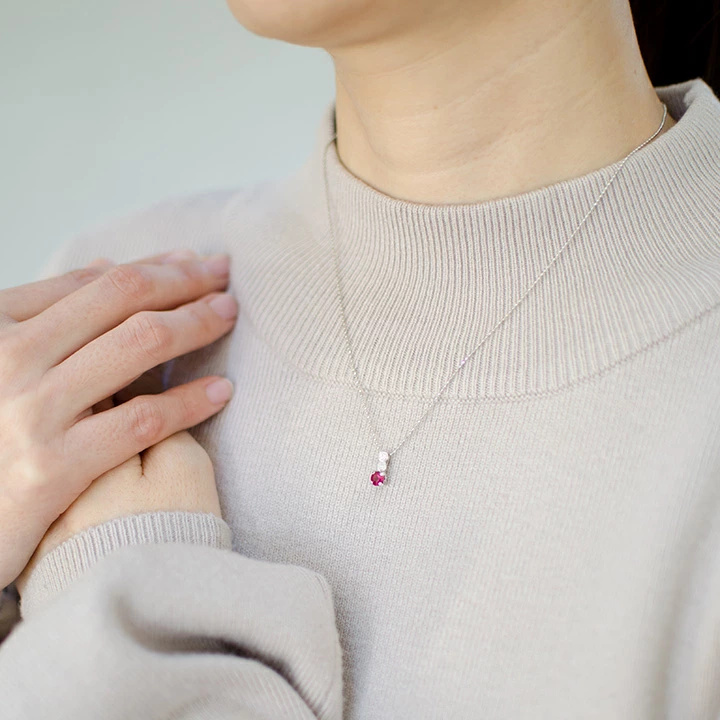 umu -アム- FINE JEWELRY STUIDIOルベライト バラモチーフ ペンダントトップ 「rosa」pn0271_i3.jpg