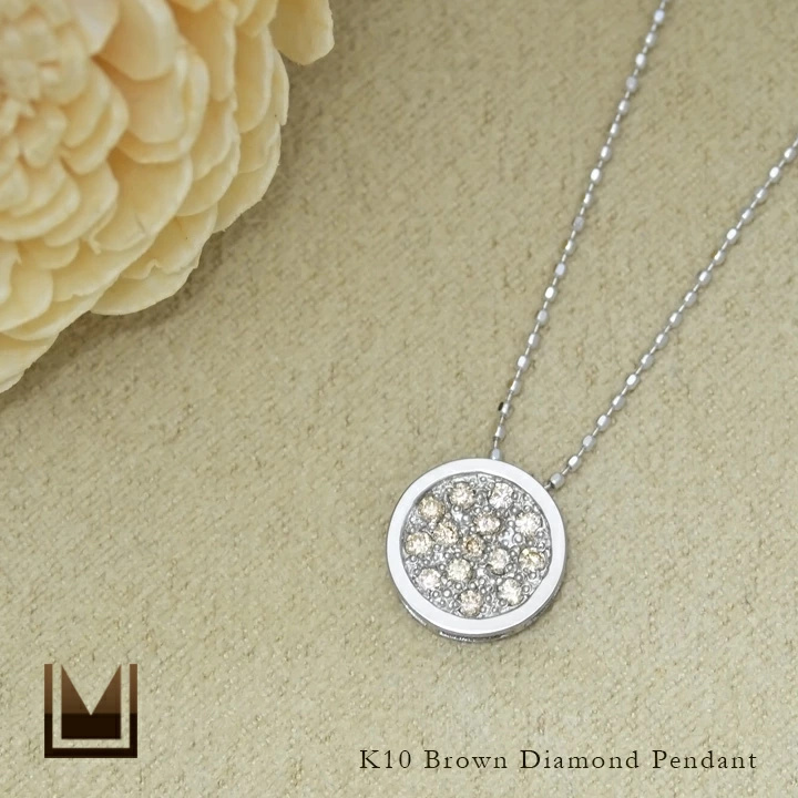 umu -アム- FINE JEWELRY STUIDIOブラウンダイヤ 0.2ct サークルモチーフ ペンダント 「eleganza」pn0276_1.jpg