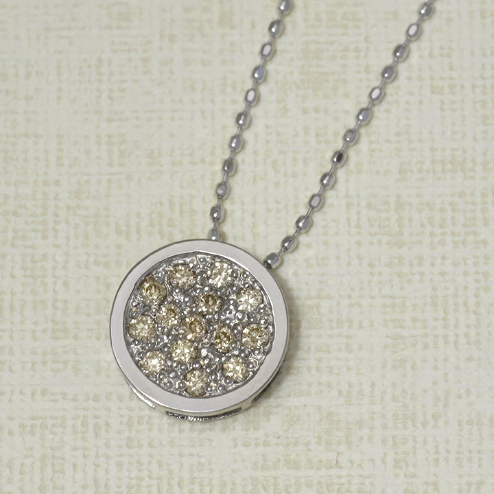 umu -アム- FINE JEWELRY STUIDIOブラウンダイヤ 0.2ct サークルモチーフ ペンダント 「eleganza」pn0276_kanban2.jpg