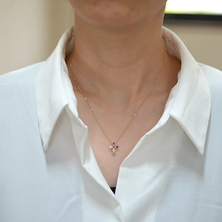 umu -アム- FINE JEWELRY STUIDIOスイートカラー クロスモチーフ ペンダントトップ 「dolce」pn0285_i2.jpg