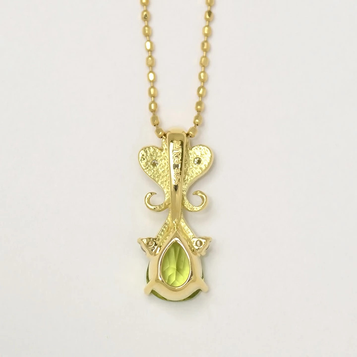 umu -アム- FINE JEWELRY STUIDIOペリドット ダイヤモンド ペンダントトップ 「lacrima」pn0292_s.jpg