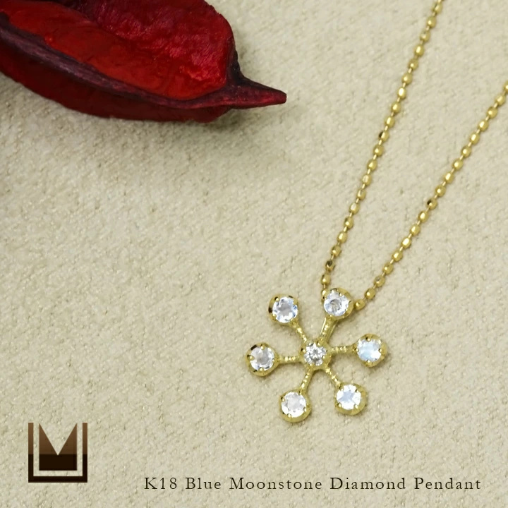 umu -アム- FINE JEWELRY STUIDIOブルームーンストーン ダイヤモンド ペンダントトップ 「neve」pn0295_1.jpg