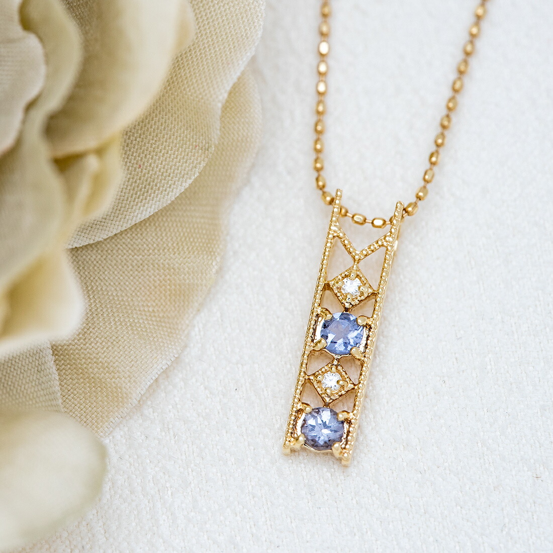 umu -アム- FINE JEWELRY STUIDIOカラーチェンジガーネット ダイヤ ペントップ 「blonda」pn0297_1.jpg