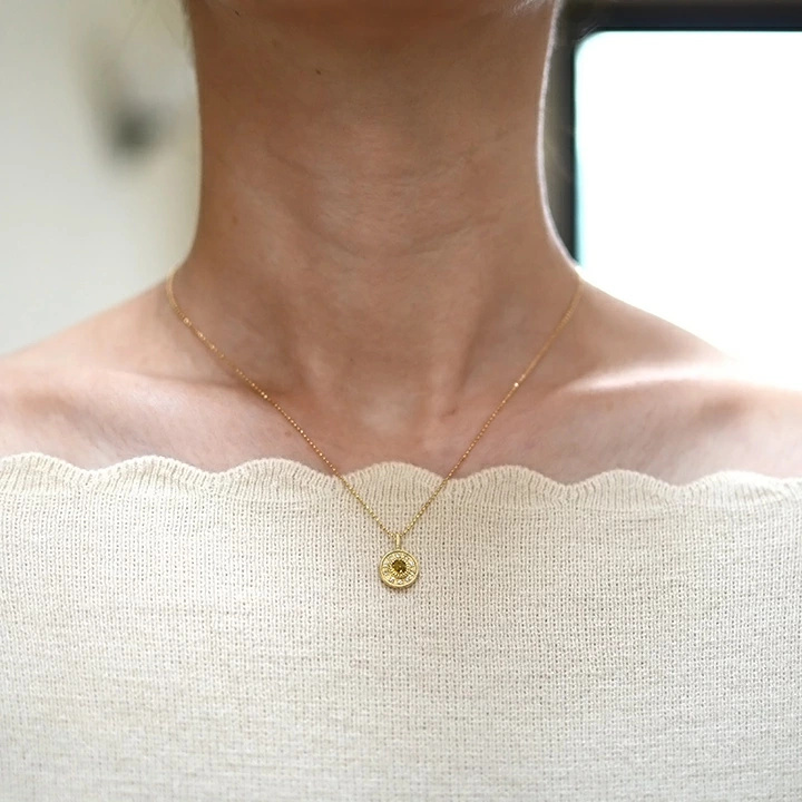 umu -アム- FINE JEWELRY STUIDIOイエローサファイア ダイヤ ペンダントトップ 「cosmo」pn0299_i2.jpg