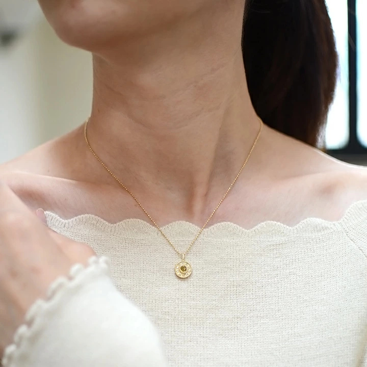 umu -アム- FINE JEWELRY STUIDIOイエローサファイア ダイヤ ペンダントトップ 「cosmo」pn0299_i3.jpg