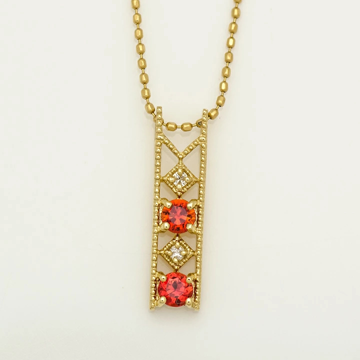 umu -アム- FINE JEWELRY STUIDIOレディッシュサファイア ダイヤ ペントップ 「blonda」pn0300_m.jpg