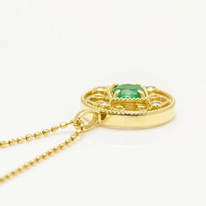 umu -アム- FINE JEWELRY STUIDIOエメラルド ダイヤモンド ペンダントトップ 「valzer」pn0307_s.jpg