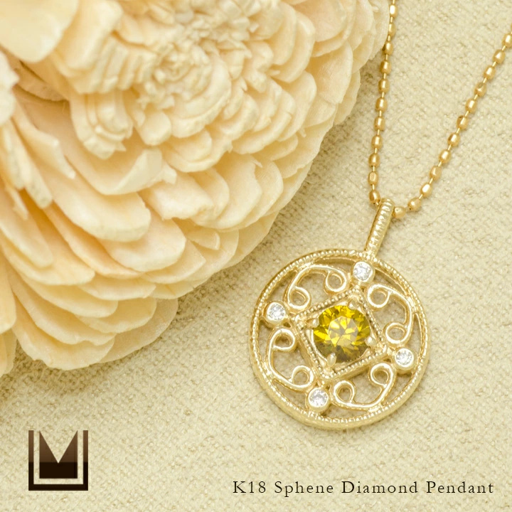 umu -アム- FINE JEWELRY STUIDIOスフェーン ダイヤモンド ペンダントトップ 「valzer」pn0309_1.jpg