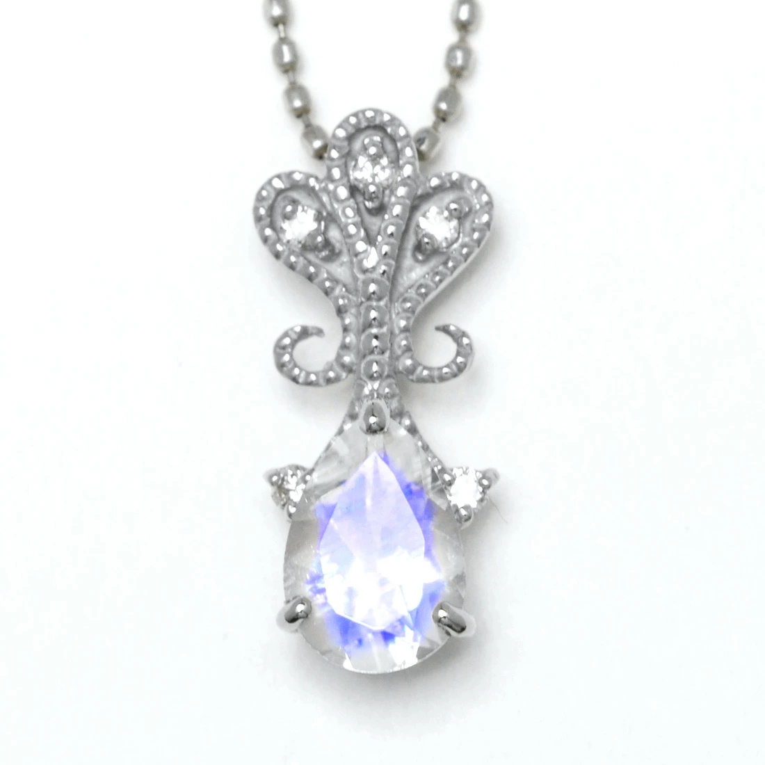 umu -アム- FINE JEWELRY STUIDIOブルームーンストーン ダイヤモンド ペンダントトップ 「lacrima」pn0312_wg.jpg